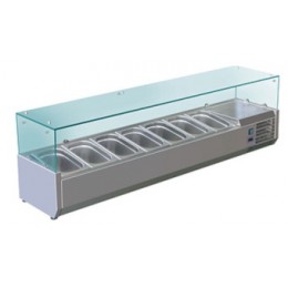 Витрина холодильная для ингредиентов 7*GN1/4 -150 мм Koreco VRX1500330(335I)