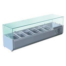 Витрина холодильная для ингредиентов  6*GN1/4 -150 мм Koreco VRX1400330(335I)