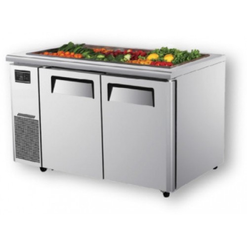 Стол холодильный с 2 дверьми, встроенным салат-баром и корпусом из нержавеющей стали AISI304 Koreco TG12L2OP AISI304