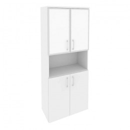 Шкаф высокий Onix O.ST-1.4R white/black