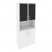 Шкаф высокий Onix O.ST-1.4R white/black