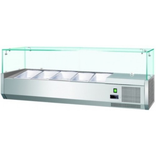 Витрина холодильная для ингредиентов 5*GN1/4 -150 мм Koreco VRX 1200 335 WN