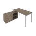Стол на металлокаркасе Metal System Style - с опорной тумбой БП.РС-СТС-2.5 Л