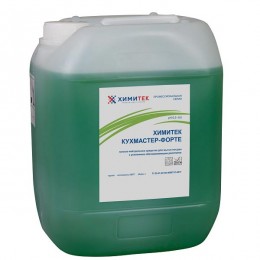 Химитек Кухмастер-Форте, 10 л, 070808, концентрированное жидкое пенное нейтральное средство для мытья посуды с усиленным обезжиривающим действием